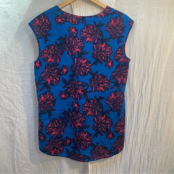 J. Crew Blue and Pink Floral Blouse - Picture 5 of 8